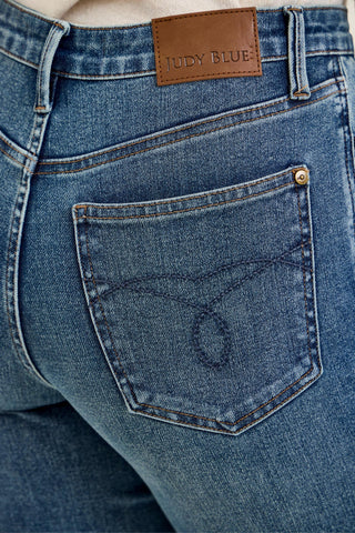 Judy Blue High Waist Dottie Quarry Fade Wide Leg Denim Jeans 881186