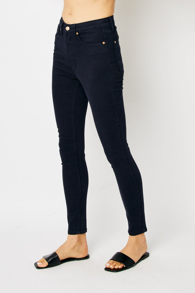 Judy Blue High Rise Tummy Control Skinny Jeans - Black - STB Boutique