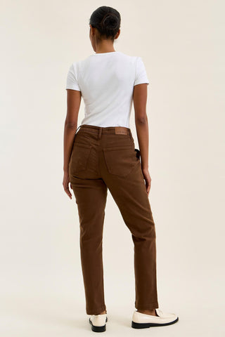 Judy Blue High Waist Aurora Weekender Garment Dyed Mahogany Slim Straight Jogger Denim Jeans 881196