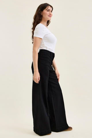 Judy Blue High Waist Liza Black Palazzo Denim Jeans 881243