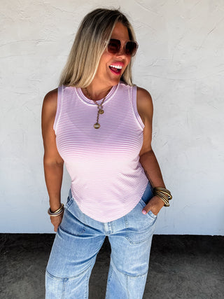 Blakeley Summer Bianca Striped Ribbed Tank