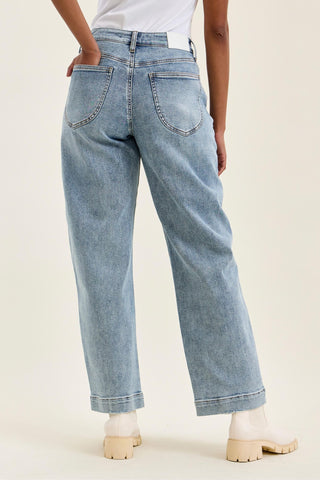 Judy Blue High Waist Rigid Magic Lace Up Marlow Arc Denim Jeans 881175