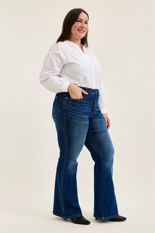 Judy Blue High Waist Tummy Control Charlotte Flare Denim Jeans 881188