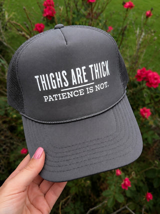 Southern Bliss Thighs are Thick Charcoal Grey Otto Trucker Hat