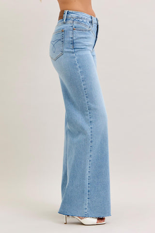 Judy Blue High Waist Retro Wide Leg Denim Jeans 88711