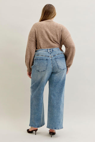 Judy Blue High Waist Wilhemina Light Vintage Wash Leg Denim Jeans 881004