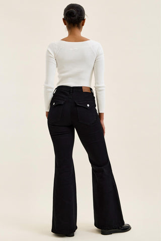 Judy Blue Low Rise Black Jaqueline Flare Denim Jeans 881181