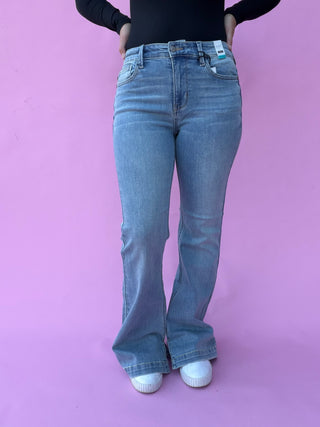 Judy Blue Mid Rise Flare Denim Jeans 82718 - 3 Inseam Options
