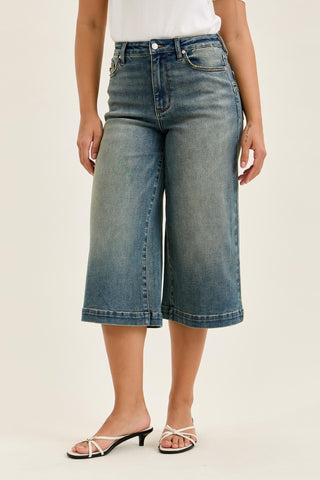 Judy Blue High Waist Marian Culotte Denim Jeans 881143