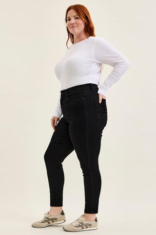 Judy Blue High Waist Tummy Control Black Skinny Denim Jeans 881244