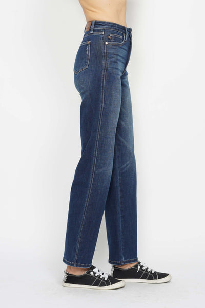 Judy Blue High Waist "Tummy Control" Classic Straight Denim Jeans 88869-Jeans-Sunshine and Wine Boutique