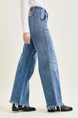 Judy Blue High Waist Retro Wide Leg Denim Jeans 82648
