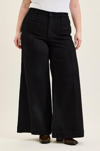Judy Blue High Waist Liza Black Palazzo Denim Jeans 881243