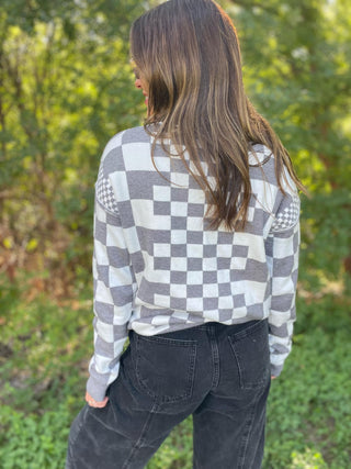 One Eleven North All Checkered Out Sweater in Four Colors