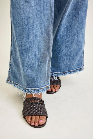 Judy Blue High Waist Retro Wide Leg Denim Jeans 82648