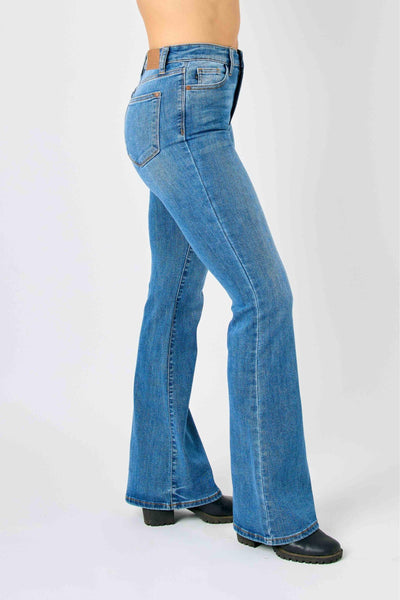 Judy Blue High Waist Classic Flare Denim 82588-Jeans-Sunshine and Wine Boutique