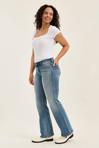 Judy Blue Low Rise Daisy Genie Blue Bootcut Denim Jeans 82747
