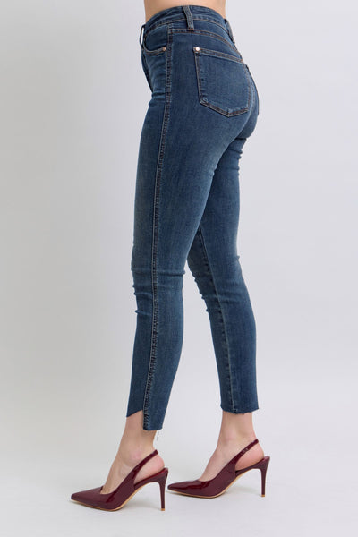 Judy Blue High Rise Control Top Step Hem Skinny Jeans 88913 - Exclusive-Jeans-Sunshine and Wine Boutique