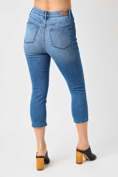 Judy Blue High Waist Pull On Cool Capri Denim 78111 - Exclusive-Jeans-Sunshine and Wine Boutique