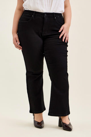 Judy Blue High Waist Tummy Control Black Bootcut Denim Jeans 881184 - Petite