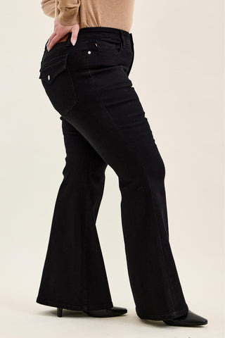 Judy Blue Low Rise Black Jaqueline Flare Denim Jeans 881181