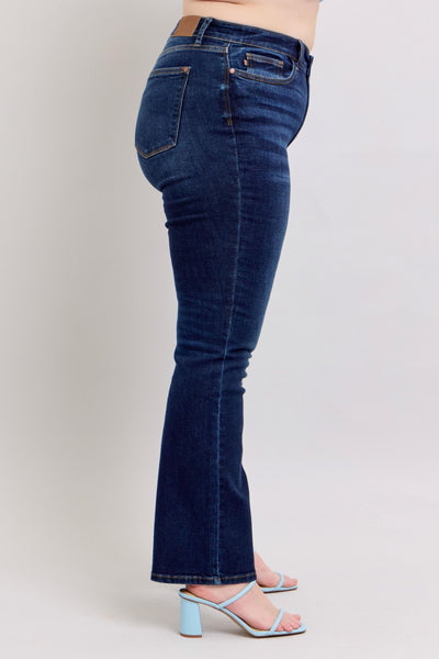 Judy Blue Mid Rise Dark Wash Bootcut Denim Jeans 82586-Jeans-Sunshine and Wine Boutique