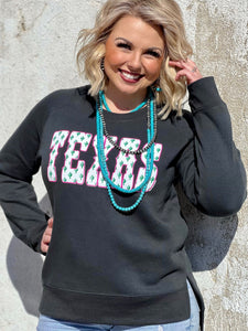 Texas True Threads Texas Cactus Sweatshirt-Sweaters-Sunshine and Wine Boutique