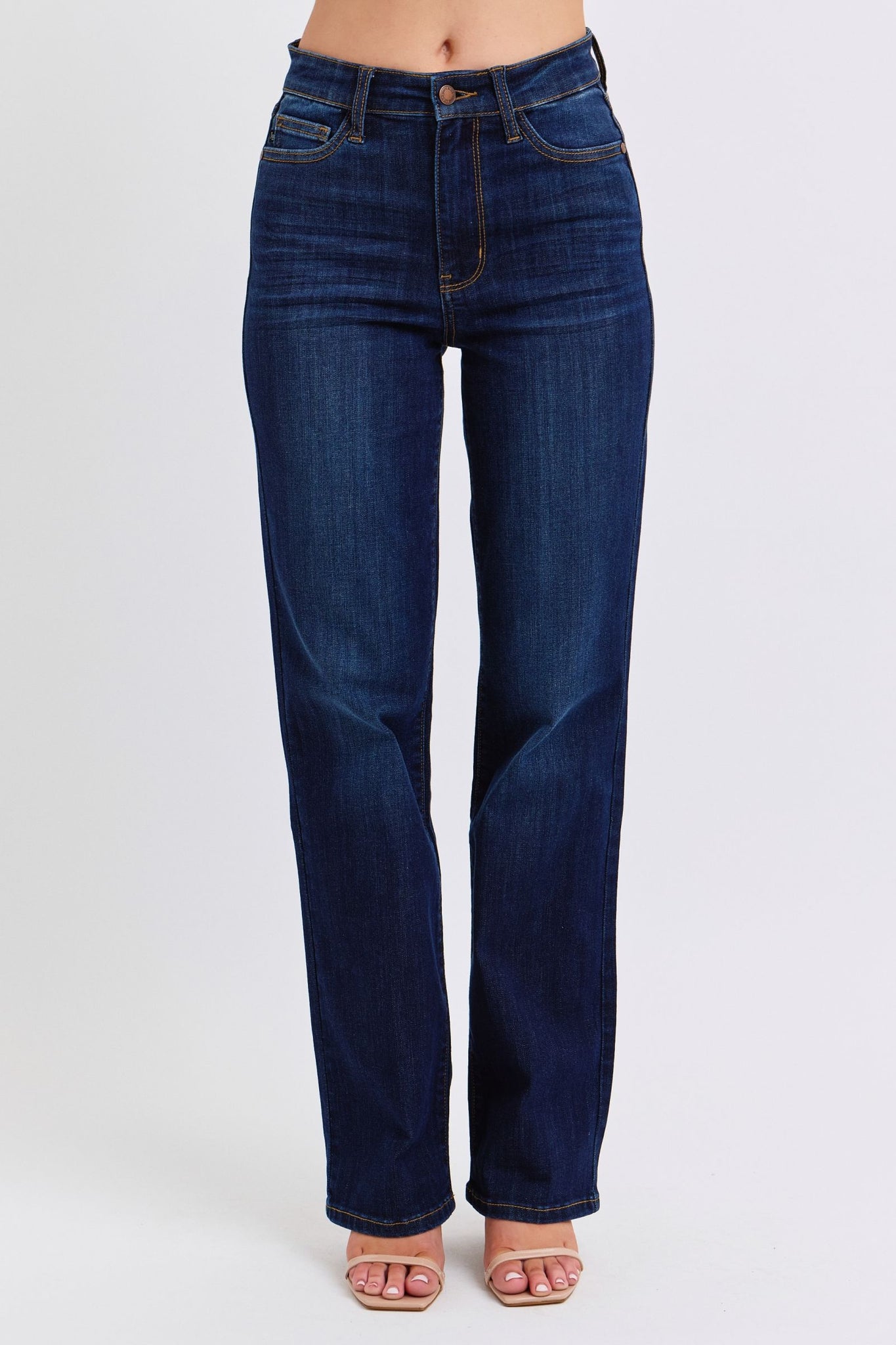 Judy Blue High Waist Straight Denim Jeans 82627-Jeans-Sunshine and Wine Boutique