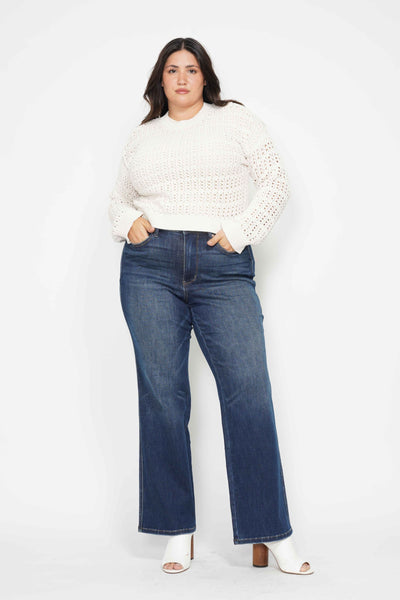 Judy Blue High Waist "Tummy Control" Classic Straight Denim Jeans 88869-Jeans-Sunshine and Wine Boutique