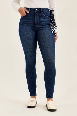 Judy Blue High Waist Tummy Control Sienna Bandana Skinny Denim Jeans 881156
