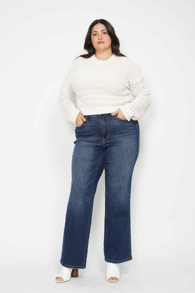 Judy Blue High Waist "Tummy Control" Classic Straight Denim Jeans 88869-Jeans-Sunshine and Wine Boutique