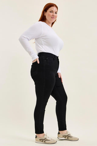 Judy Blue High Waist Tummy Control Black Skinny Denim Jeans 881244