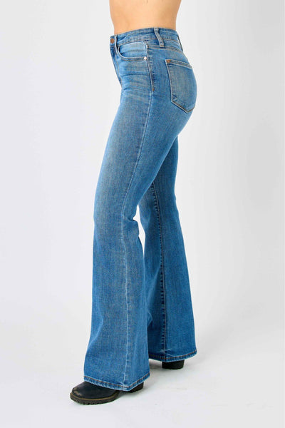 Judy Blue High Waist Classic Flare Denim 82588-Jeans-Sunshine and Wine Boutique