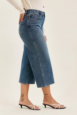 Judy Blue High Waist Dottie Quarry Fade Wide Leg Denim Jeans 881186
