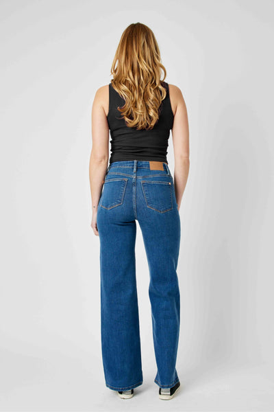 Judy Blue High Waist Vintage Wide Leg Denim 82553-Jeans-Sunshine and Wine Boutique