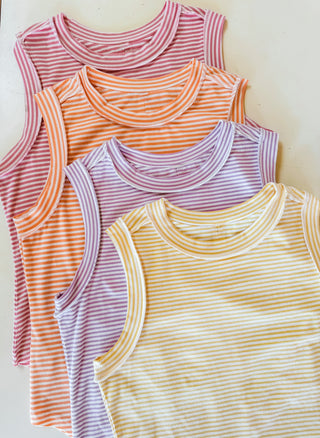 Blakeley Summer Bianca Striped Ribbed Tank