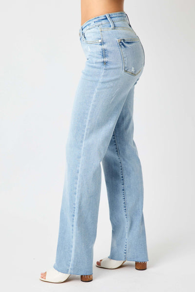 Judy Blue High Waist V Front Waistband Straight Jeans 82483 - Exclusive-Jeans-Sunshine and Wine Boutique