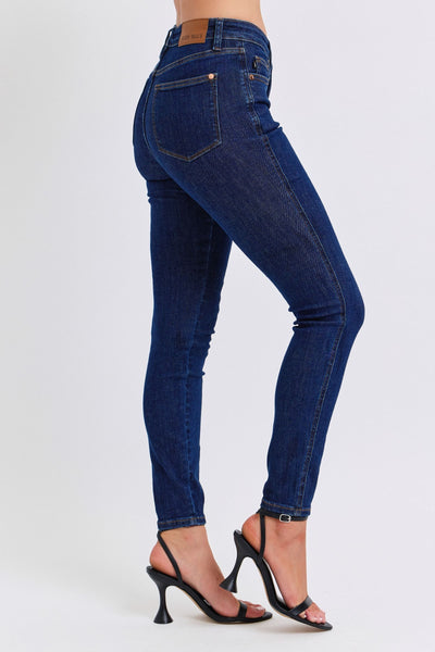 Judy Blue Mid Rise Tummy Control Classic Skinny Denim Jeans 88894-Jeans-Sunshine and Wine Boutique