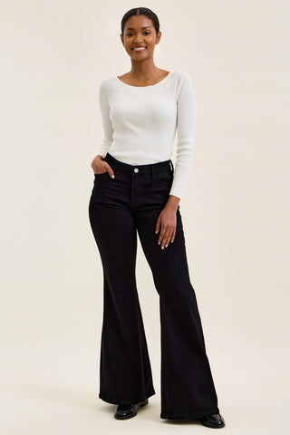 Judy Blue Low Rise Black Jaqueline Flare Denim Jeans 881181