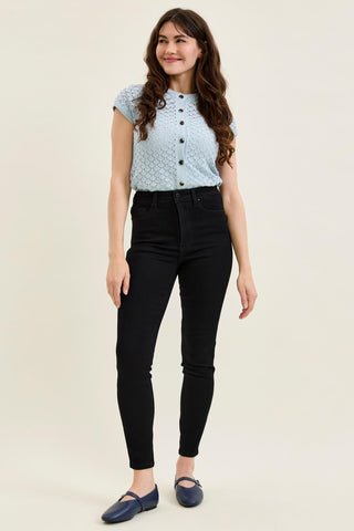 Judy Blue High Waist Tummy Control Black Skinny Denim Jeans 881244