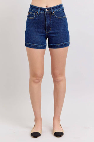 Judy Blue High Waist Tummy Control Denim Short 150333-Shorts-Sunshine and Wine Boutique