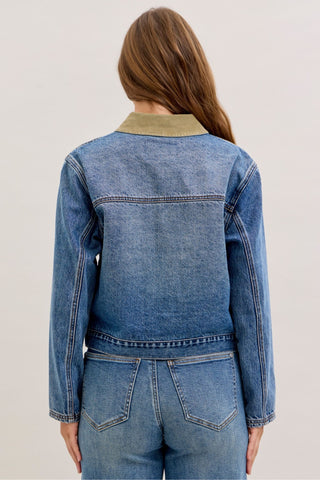 Judy Blue Rigid Barn Corduroy Denim Jacket 7886