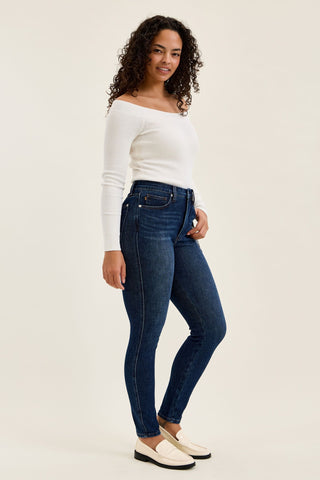 Judy Blue High Waist Tummy Control Sienna Bandana Skinny Denim Jeans 881156