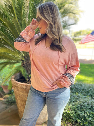 Textured Floral Blouse in Three Colors