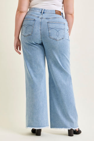 Judy Blue High Waist Twisted Retro Wide Leg Denim Jeans 881087