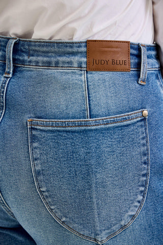 Judy Blue High Waist Liza Palazzo Shield Pocket Denim Jeans 881160 - 3 Inseam Options