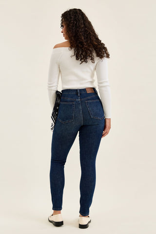 Judy Blue High Waist Tummy Control Sienna Bandana Skinny Denim Jeans 881156