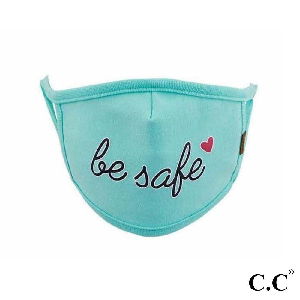 C.C Be Safe Face Mask, Mint-Face Mask-Sunshine and Wine Boutique