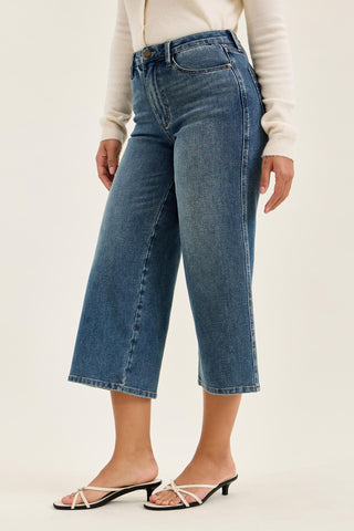 Judy Blue High Waist Dottie Quarry Fade Wide Leg Denim Jeans 881186