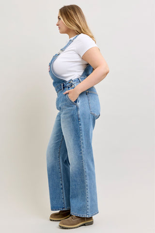 Judy Blue High Waist Rigid Magic Column Overall Denim Jeans 881111